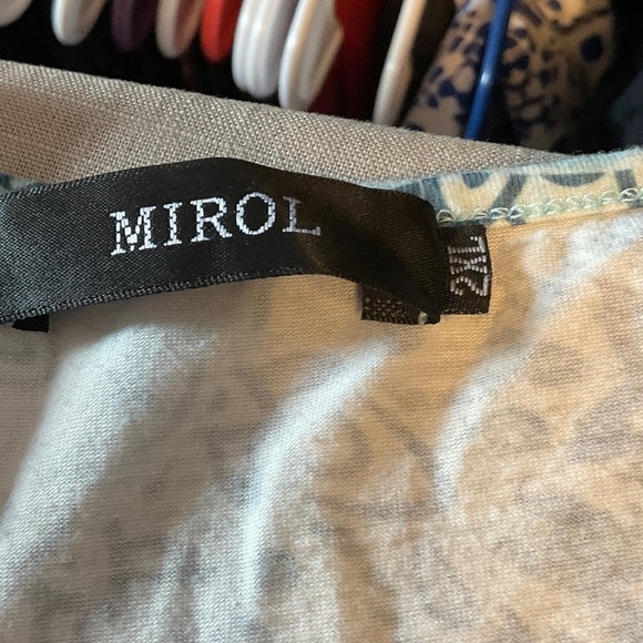 Floral Button-Front Tunic - Blue and Orange - Picture 6 of 8